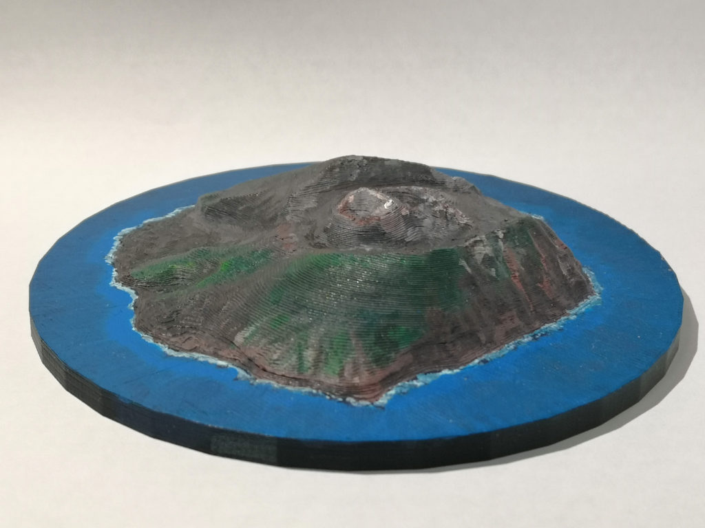 鳥島の3Dプリントの画像